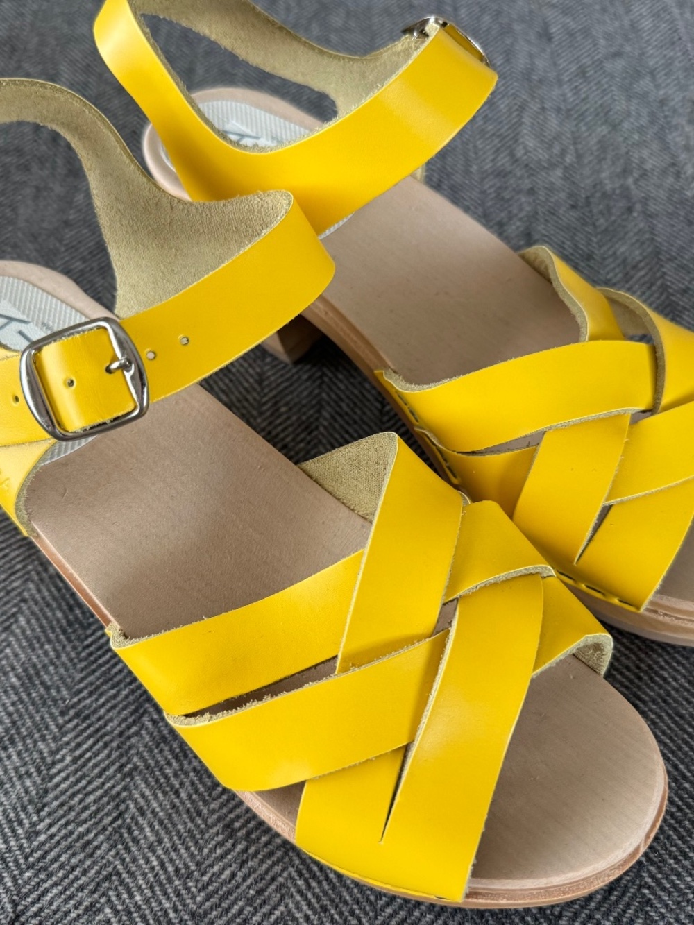 BRAND NEW, NEVER WORN, MAGUBA, SWEDISH WOOD/LEATHER SANDALS